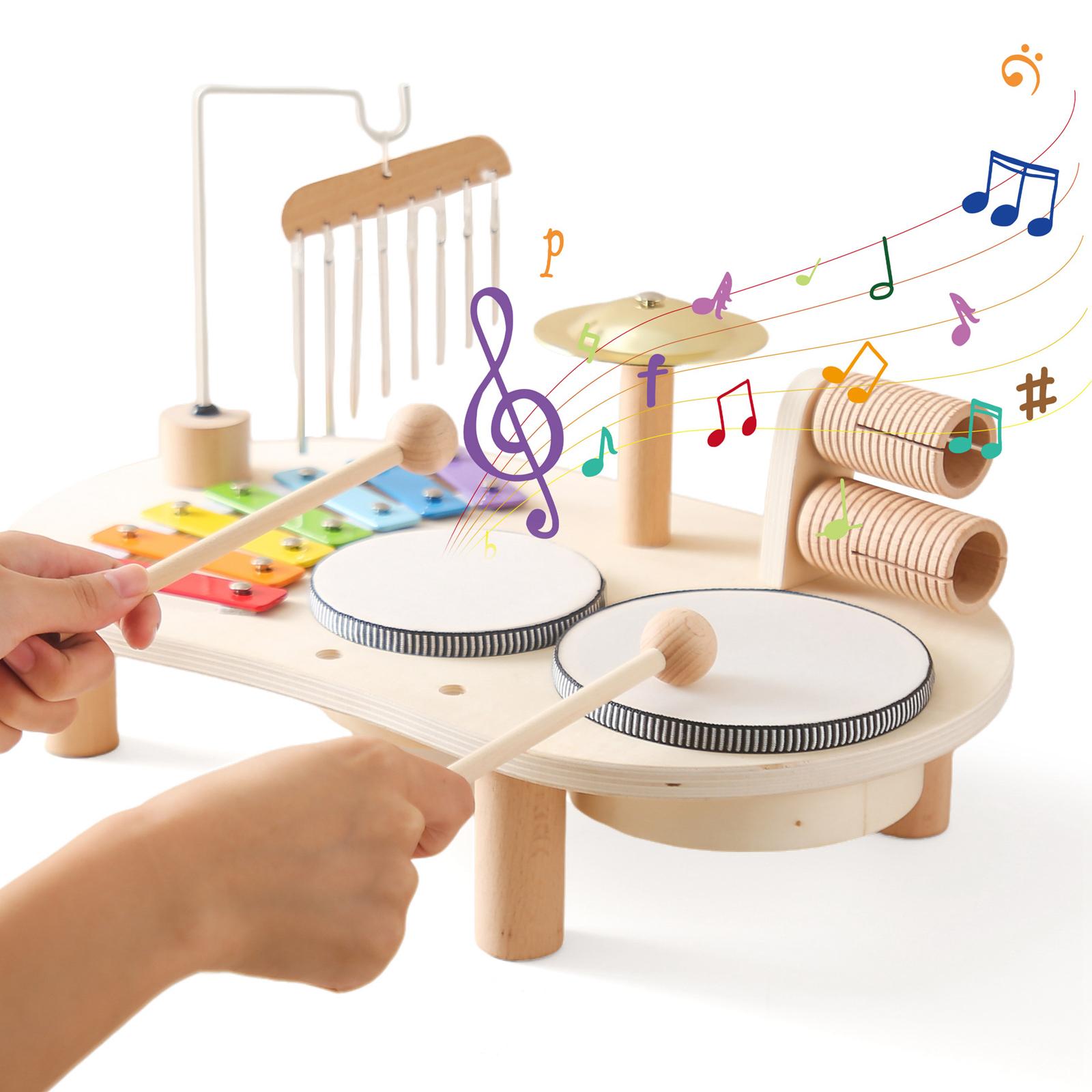 Musical Instrument Xylophone - Set Xilofono e Batteria Giocattolo Educativo