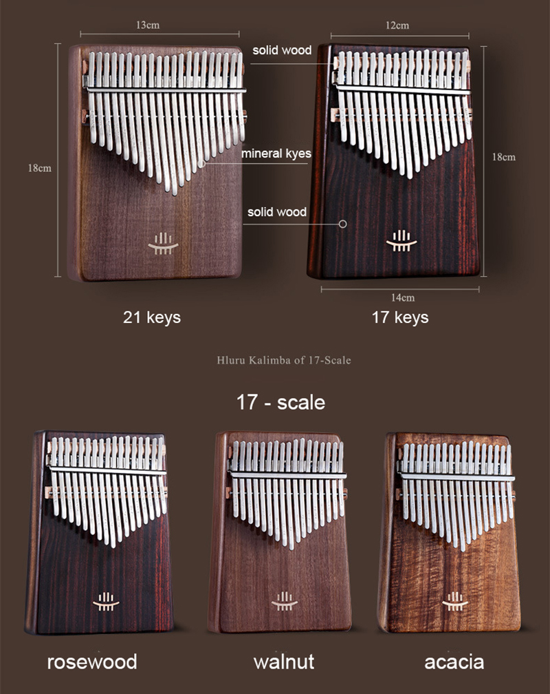 Hluru Kalimba 17 tasti con for - Musical Instrument African recensione e prezzo