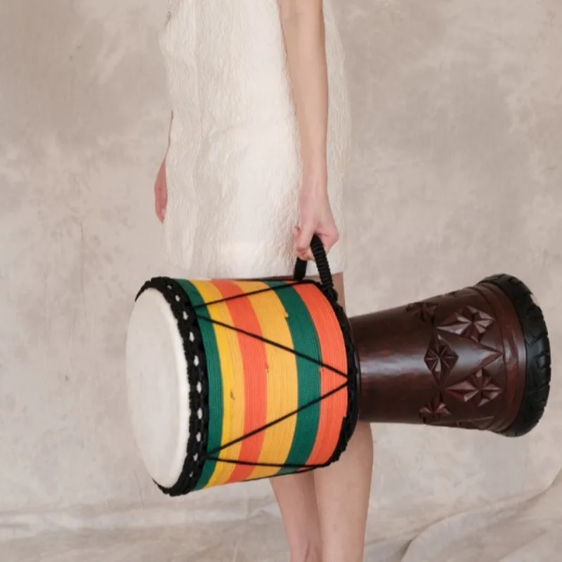 Tamburo africano in mogano Dje - Musical Instrument African recensione e prezzo