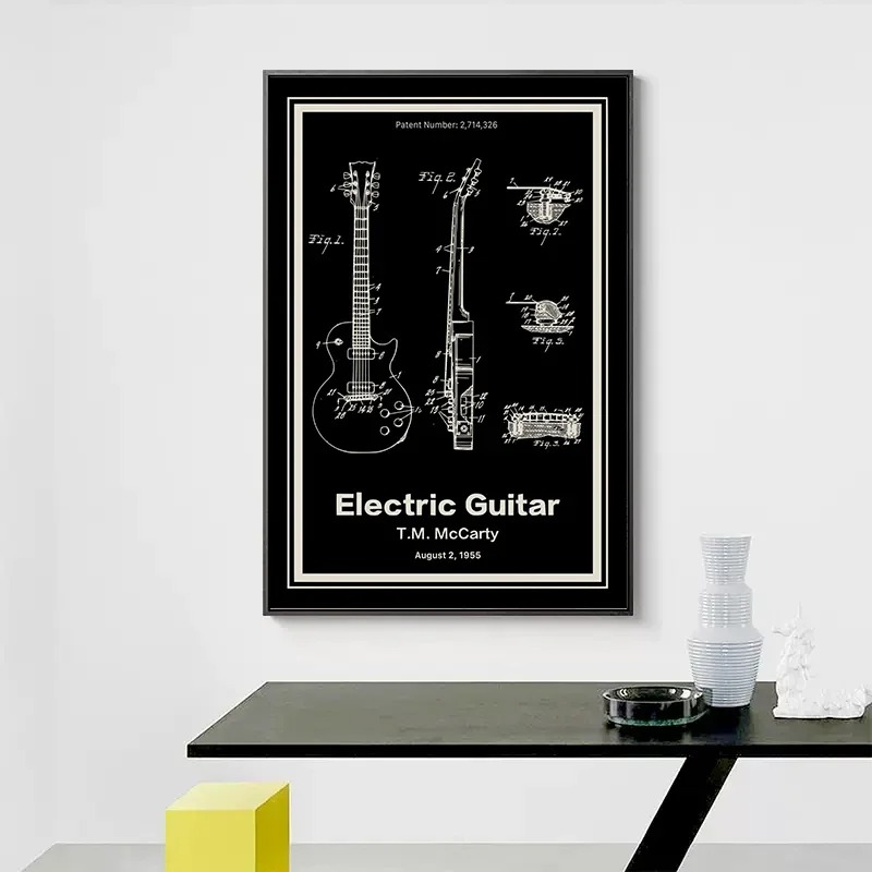 Poster con brevetti di strumen - Musical Instrument Videos recensione e prezzo