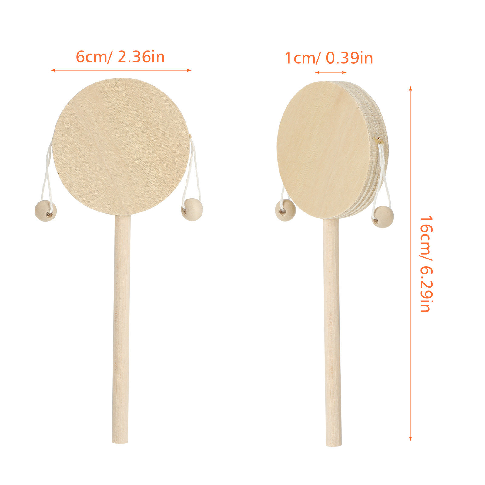 1 Set di Tamburello in Legno F - Musical Instrument For Babies recensione e prezzo